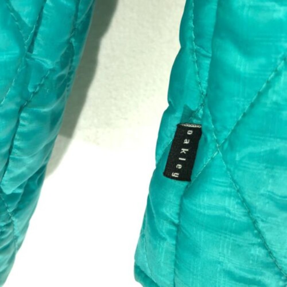 Winter Jacket Teal Puffer Button Snap With Zipper… - image 3